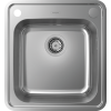 Кухонная мойка Hansgrohe S412-F400 на столешницу 480х520 с сифоном automatic 43335800
