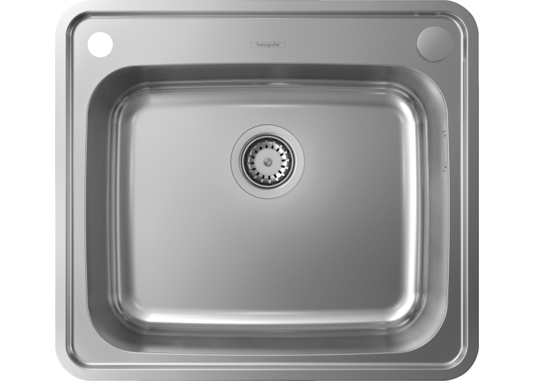 Кухонная мойка Hansgrohe S412-F500 на столешницу 580х520 с сифоном automatic 43336800