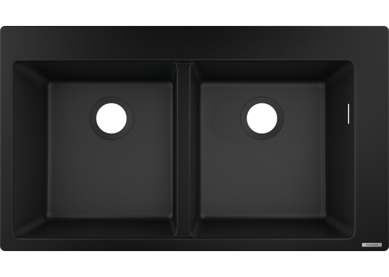 Кухонная мойка Hansgrohe S510-F770 770х510 две чаши 370/370 Graphiteblack 43316170