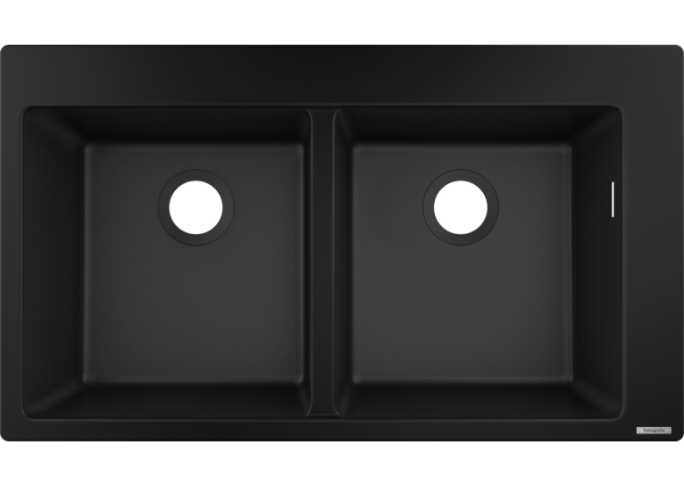 Кухонна мийка Hansgrohe S510-F770 770х510 дві чаші 370/370 Graphiteblack 43316170