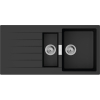Кухонная мойка Hansgrohe S52, гранит, прямоугольник, с крылом, 980х480х190мм, чаша – 1.5, накладная, черный графит, S520-F530
