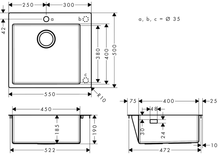 Кухонна мийка Hansgrohe S71 43301801