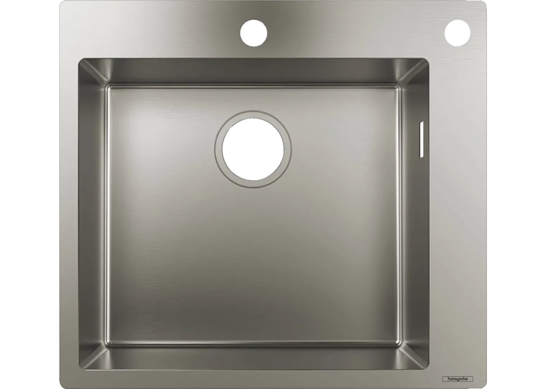 Кухонна мийка Hansgrohe S711-F450 на стільницю 2x35d 550х500 Stainless Steel (43305800)