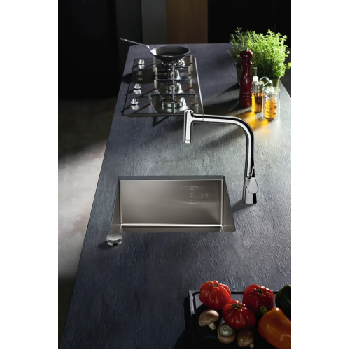 Кухонна мийка Hansgrohe S711-F450 на стільницю 2x35d 550х500 Stainless Steel (43305800)