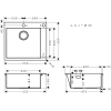Кухонна мийка Hansgrohe S711-F450 на стільницю 2x35d 550х500 Stainless Steel (43305800)