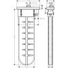 Шланг для душової лійки Hansgrohe SBox Square 1,45 м врізний в борт ванни 28010000 (Пошкоджене пакування)