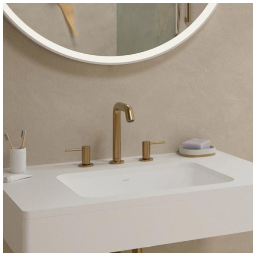 Змішувач Hansgrohe Tecturis S для умивальника на 3 отвори, Brushed Bronze (73330140) (Пошкоджене пакування)