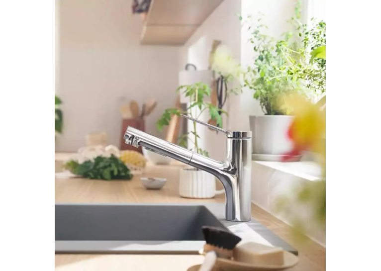 Змішувач для кухні Hansgrohe Zesis M33 з витяжним виливом, 74800000 (Пошкоджене пакування)