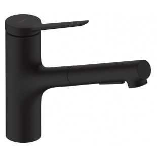 Смеситель кухонный Hansgrohe Zesis M33 150 2jet с выдвижным изливом Matt Black 74800670