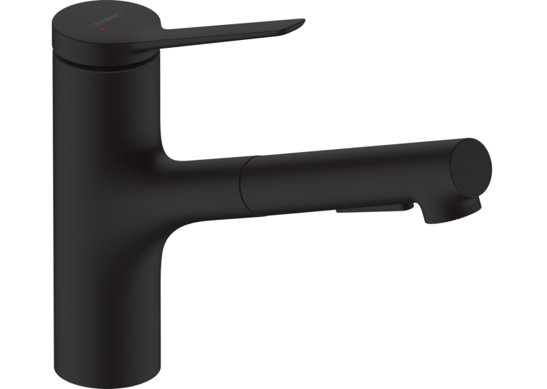 Змішувач кухонний  Hansgrohe Zesis  M33 150 2jet  з витяжним виливом Matt Black 74800670