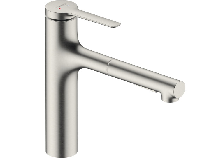 Змішувач кухонний  Hansgrohe Zesis  M33 160 2jet  з витяжним виливом Stainless Steel Finish 74801800