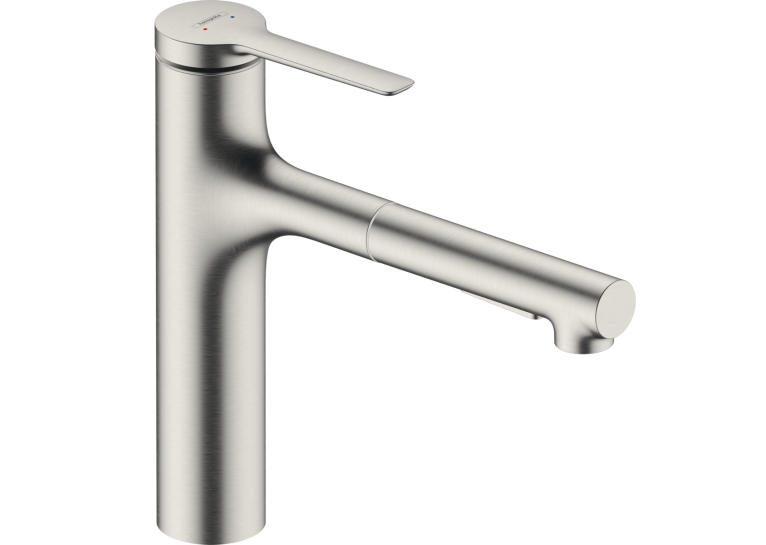 Змішувач кухонний  Hansgrohe Zesis  M33 160 2jet  з витяжним виливом Stainless Steel Finish 74801800