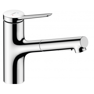 Смеситель кухонный Hansgrohe Zesis M33 150 2jet с выдвижным изливом sBox Lite Chrome 74803000