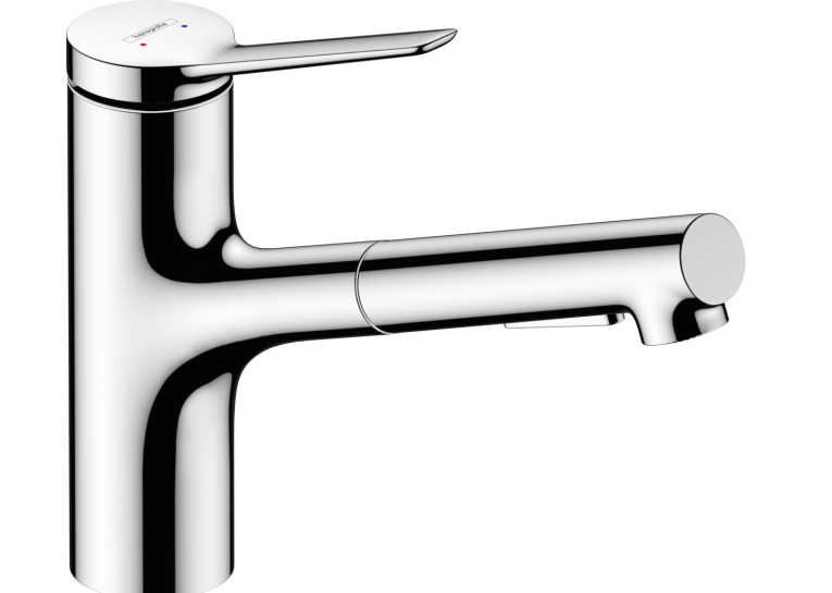 Змішувач кухонний  Hansgrohe Zesis  M33 150 2jet  з витяжним виливом sBox Lite Chrome 74803000