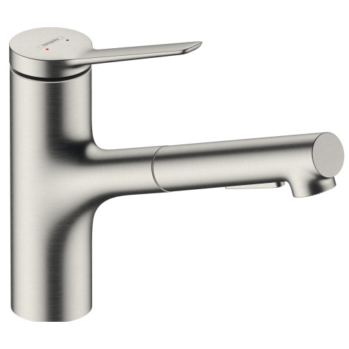 Змішувач кухонний  Hansgrohe Zesis  M33 150 2jet  з витяжним виливом sBox Lite Stainless Steel Finish 74803800