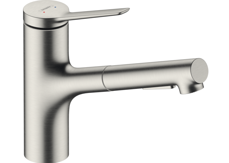 Змішувач кухонний  Hansgrohe Zesis  M33 150 2jet  з витяжним виливом sBox Lite Stainless Steel Finish 74803800