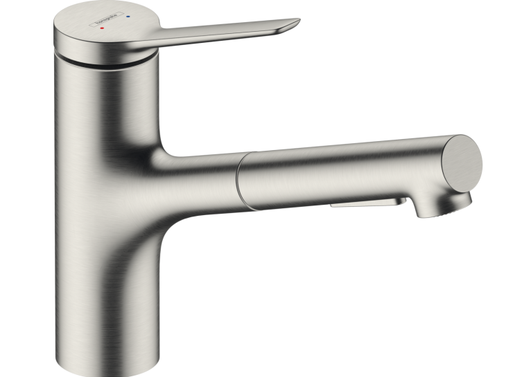 Змішувач кухонний  Hansgrohe Zesis  M33 150 2jet  з витяжним виливом sBox Lite Stainless Steel Finish 74803800