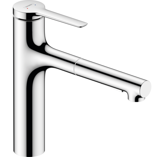 Змішувач кухонний  Hansgrohe Zesis  M33 160 2jet  з витяжним виливом sBox Lite Chrome 74804000