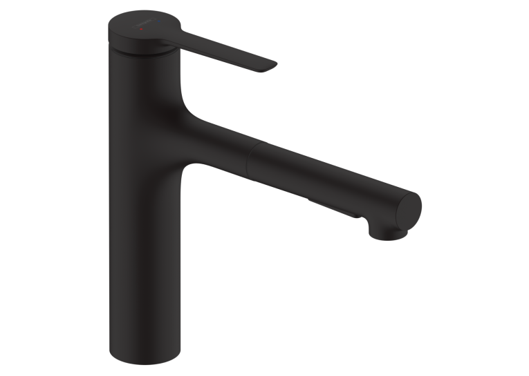 Змішувач кухонний  Hansgrohe Zesis  M33 160 2jet  з витяжним виливом sBox Lite  Matt Black 74804670