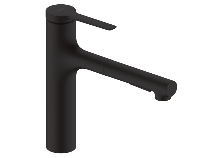Змішувач кухонний  Hansgrohe Zesis  M33 160 2jet  з витяжним виливом sBox Lite  Matt Black 74804670