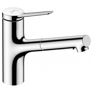 Смеситель кухонный Hansgrohe Zesis M33 150 2jet с выдвижным изливом, ECO Chrome 74810000