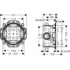 Скрытая часть смесителя HANSGROHE IBOX UNIVERSAL 01800180 (Повреждённая упаковка)