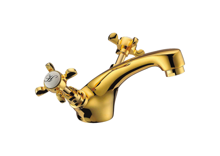 Змішувач для раковини Imprese Cuthna, двовентильний, 05280 gold-n (виставковий зразок)