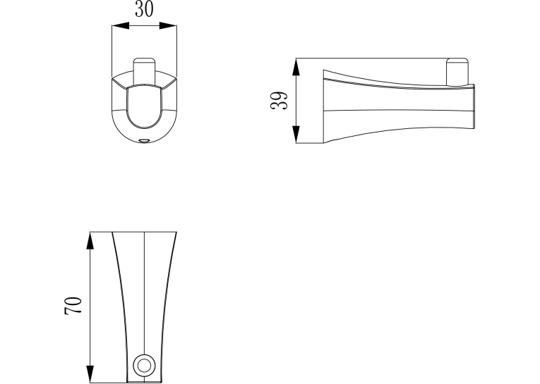  Крючок Imprese Cuthna, бронза, 100280 antiqua