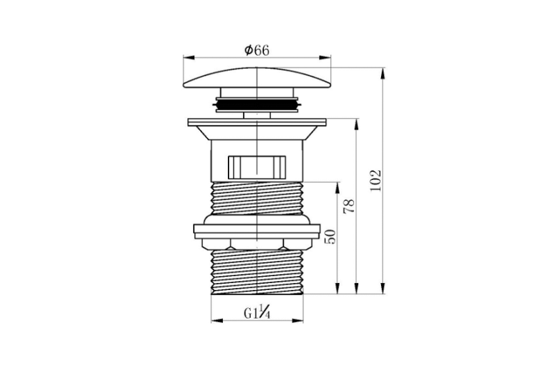  Донний клапан Pop-up IMPRESE HYDRANT, ZMK031806500