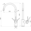  Змішувач для кухні IMPRESE ARGO-S, чорний, f03409010CB
