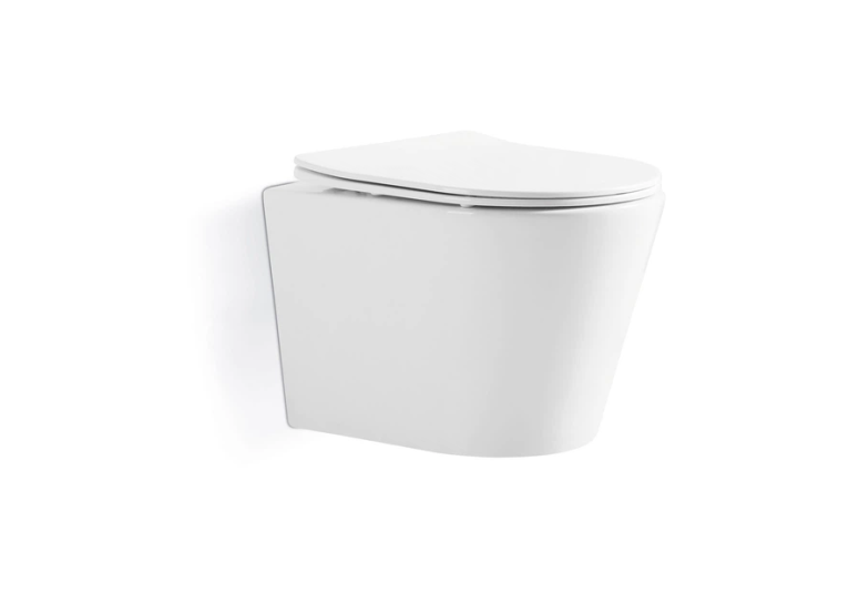 Унитаз подвесной Imprese DOBRY TWIST безободковый с сиденьем из дюропласта Slim slow-closing c06802203