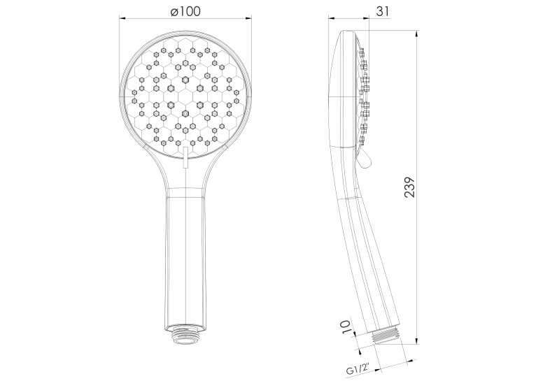 Ручной душ IMPRESE с 5 типами струи f03600110BA