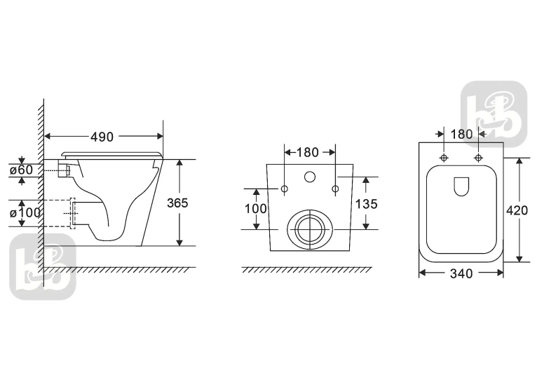 Унітаз підвісний Imprese KUBIK Rimless безободковий з дюропластом soft-close c06810203
