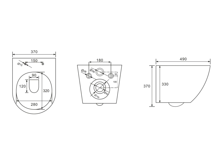 Комплект: унітаз підвісний Volle Amadeus з сидінням + інсталяція Grohe Rapid SL Rapid SL (38772001+c06803900)