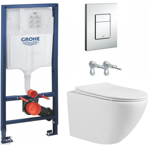 Комплект: унітаз підвісний Volle Amadeus з сидінням + інсталяція Grohe Rapid SL Rapid SL (38772001+c06803900)