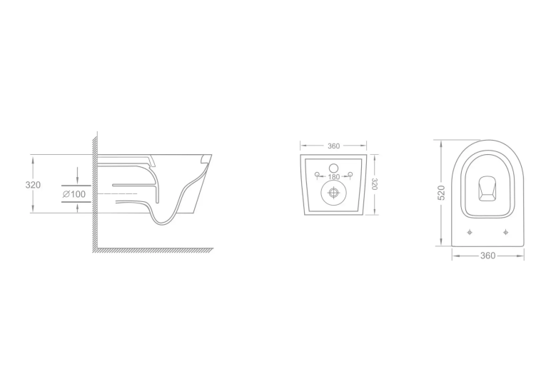 Унітаз підвісний Imprese LESNA безободковий з дюропластом Slim slow-closing c06803900