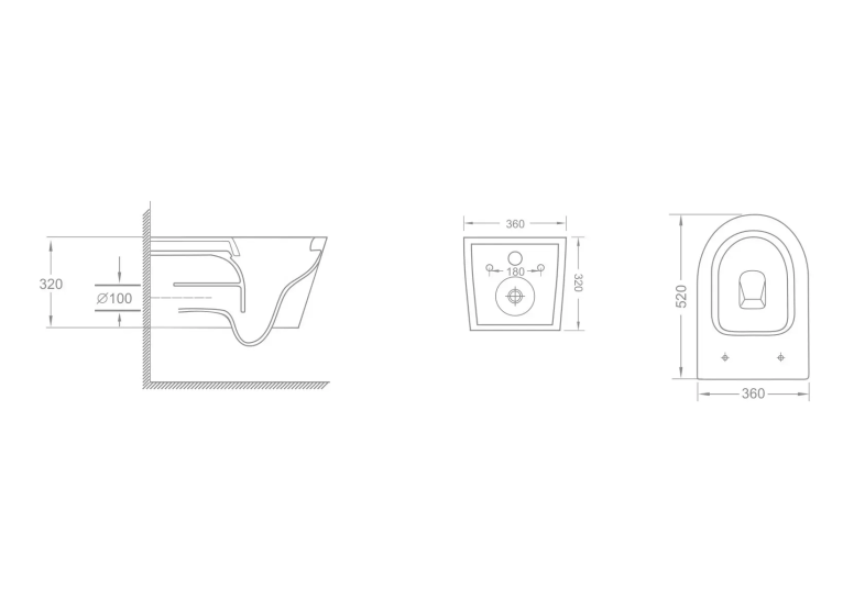 Унітаз підвісний Imprese LESNA безободковий з дюропластом Slim slow-closing c06803900