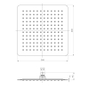 Верхний душ IMPRESE, с 1 типом струи, SQ300SS2