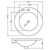 Раковина Jaquar Fusion 54,5x54,5 см, кругла, FSS-WHT-29601