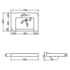 Раковина Jaquar Alive 70,5x46,5 см, прямокутна, ALS-WHT-85601