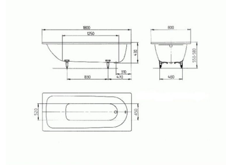 Ванна сталева KALDEWEI Saniform Plus Star 180X80 (337)