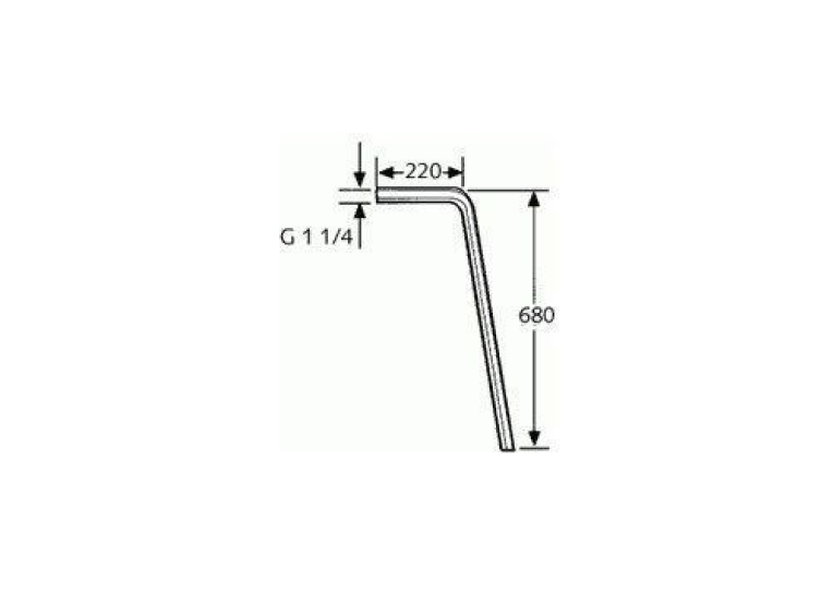  Підлогова труба 90° DN 32 84500805-00