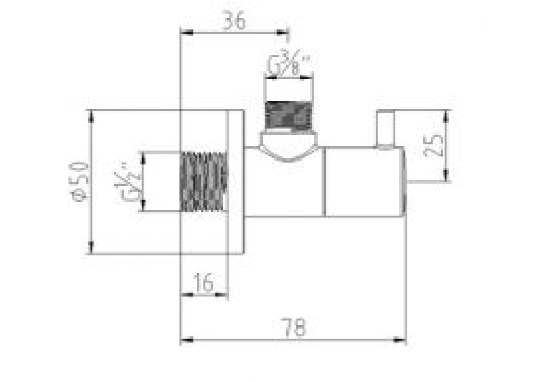  Кутовий вентиль KLUDI 3/8 DN 15 1584505-00