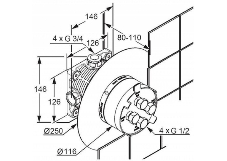Вбудована частина KLUDI FLEXX BOXX 88011