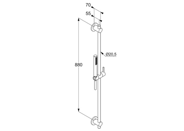 Душевой гарнитур Kludi Nova Fonte Puristic 2084005-15