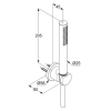 Душевой гарнитур Kludi Nova Fonte Puristic 2085039-15 черный матовый