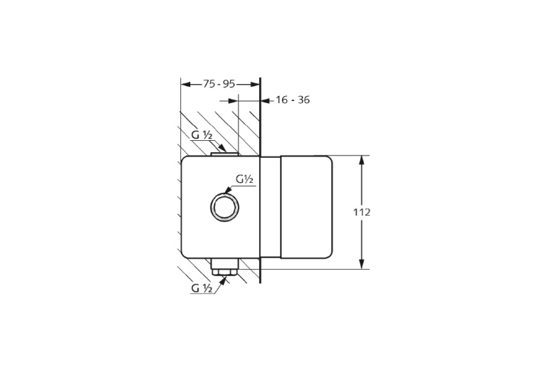 Скрытая часть смесителя Kludi Pure&Easy (38636)
