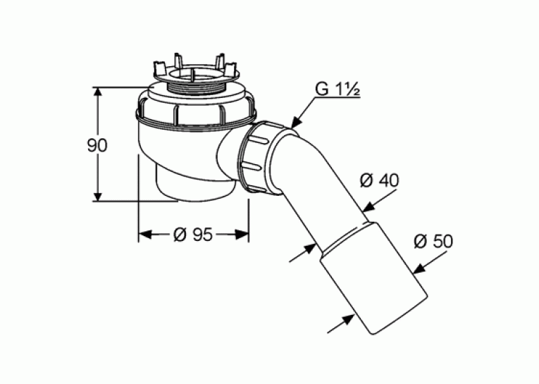 Сифон для душу KLUDI Tasso Plus 2162000-00