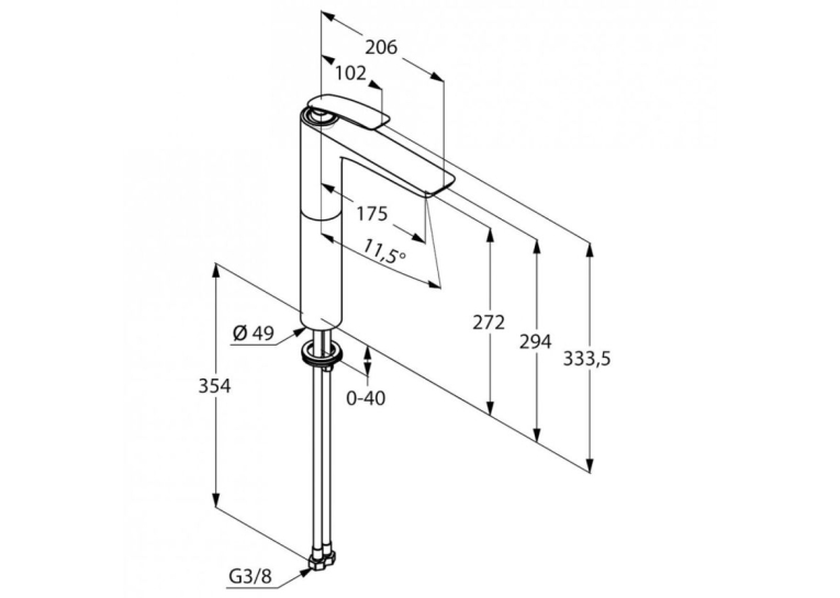 Смеситель для умывальника KLUDI BALANCE (522989175) White