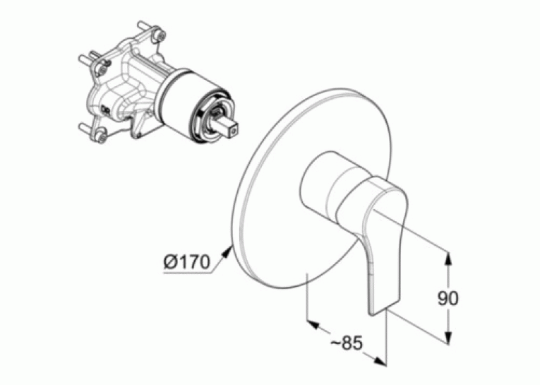 Смеситель для душа KLUDI Zenta SL, 486550565